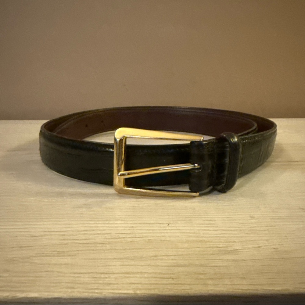 Brighton Black and Gold Classic Belt